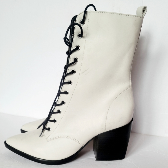 SCHUTZ  LACE-UPHEELED BOOT  LEATHER - Picture 4 of 7
